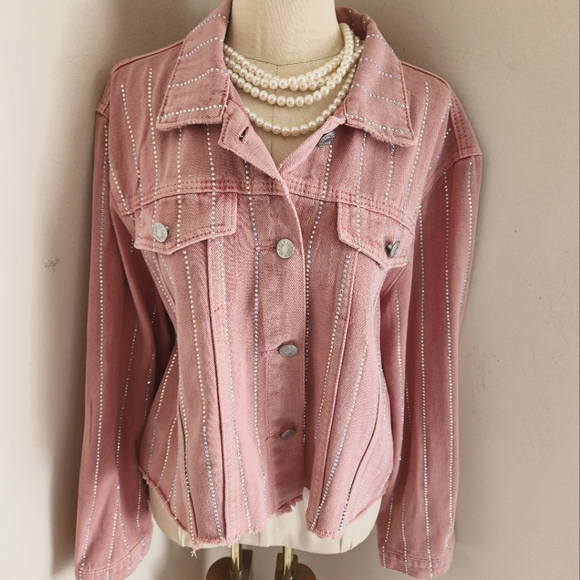 JULIANA'S BOUTIQUE COUNTRY WESTERN PINK BLING JACKET - Picture 3 of 7